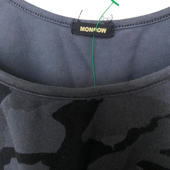 Monrow Tank Midi Dress Size Small Black Gray Camo - Picture 7 of 8